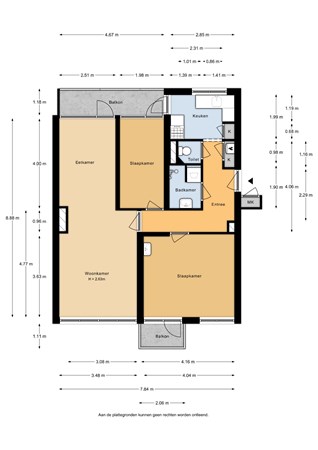 Floorplan - Van Bijnkershoeklaan 95, 3527 XB Utrecht